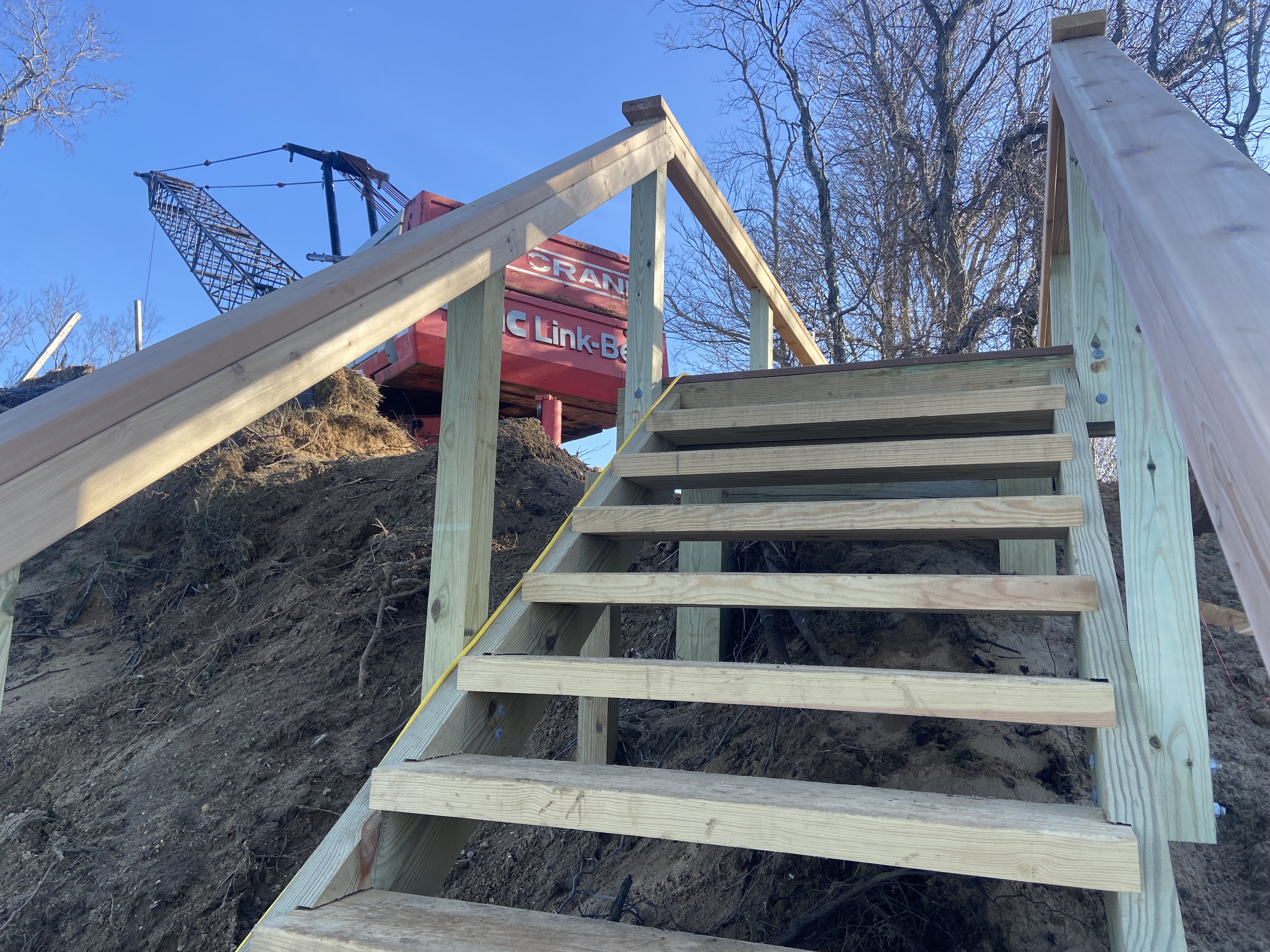 Bluff Stairs under construction